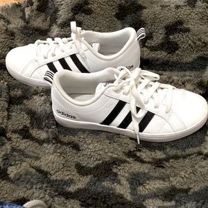 Adidas white shoes, size 7.